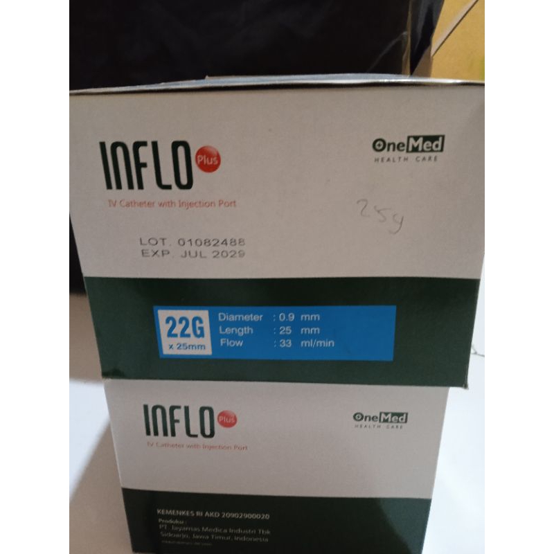 inflo plus 22g isi 50pc/box