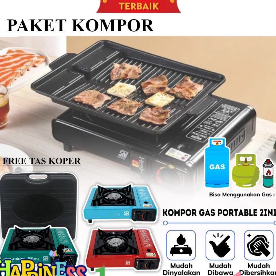 Super Shipment PAKET KOMPOR PORTABLE  GAS  ULTRA GRILL PAKET NGEGRILL MURAH