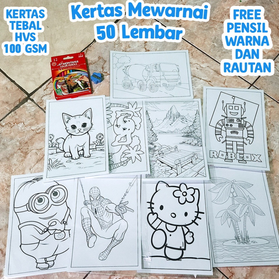 

Pasti Murah 5 Lembar Mewarnai Free Pensil Warna dan Rautan