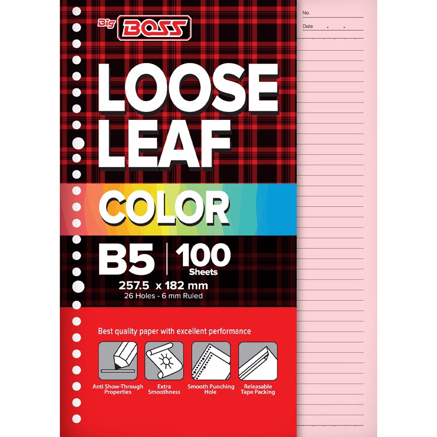 

Cashback Boss Loose Leaf B5 1 Lembar Pink BBO LL 1 B5 17