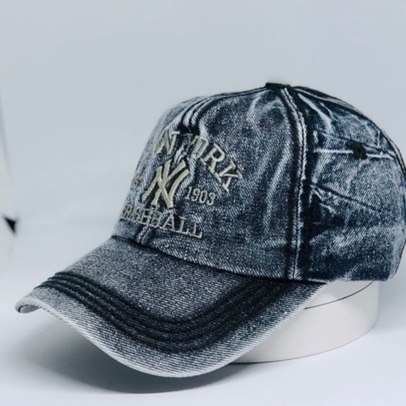 DIJAMIN MURAH Topi Jeans NY Jeans Denim Model Terbaru 224 Topi Baseball Pria Wanita Distro Original 