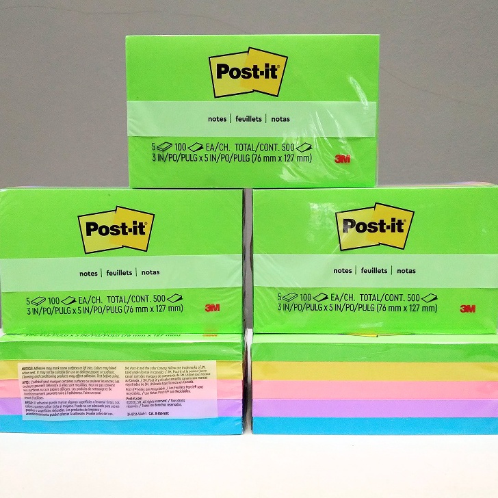 

Cashback 3M post it sticky note 6555UC 3inch x 5inch 5cols 1lembar