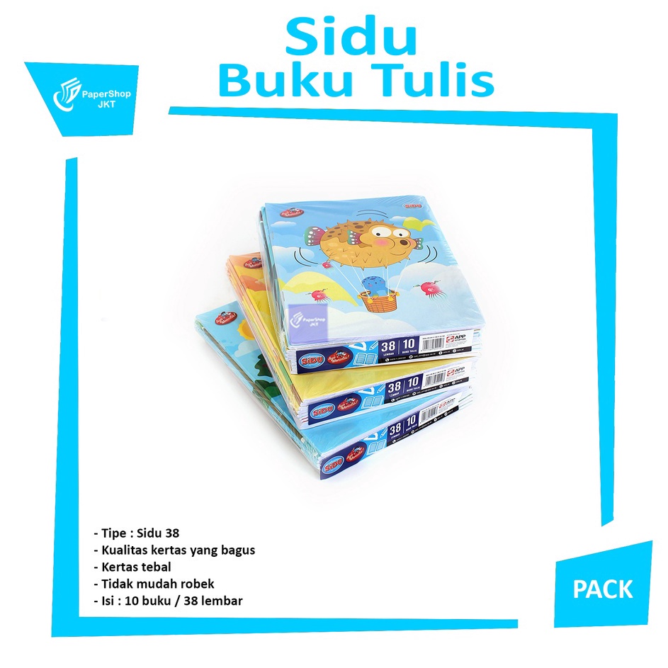 

FG2 SIDU Buku Tulis Varian Random 38 Lembar PACK