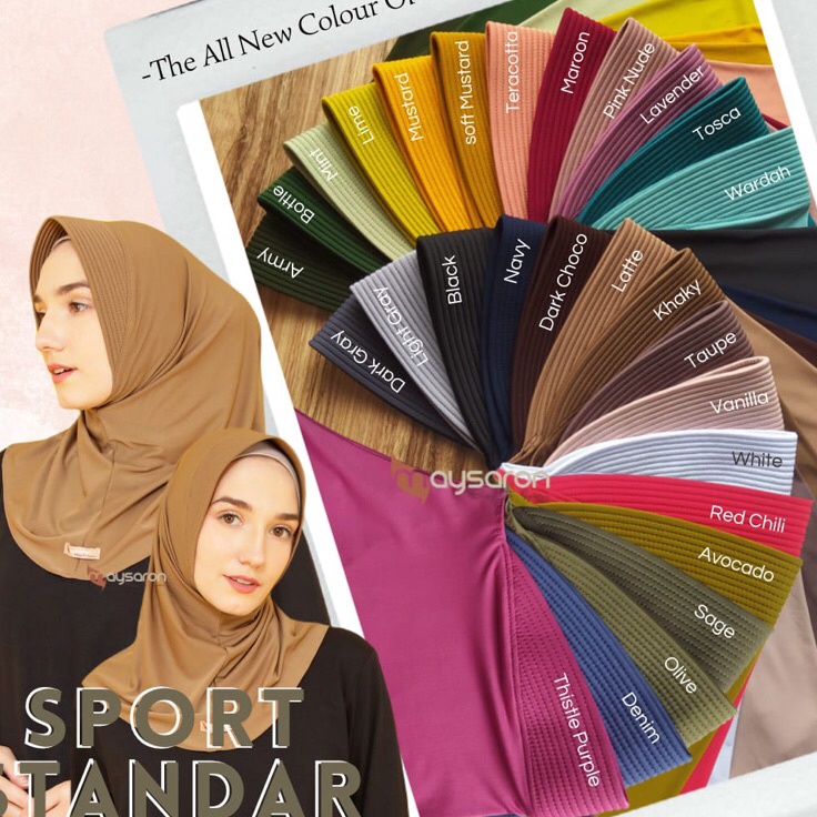 PRODUK TERBARU HIJAB SPORT  HIJAB STANDAR  HIJAB MAYSARON