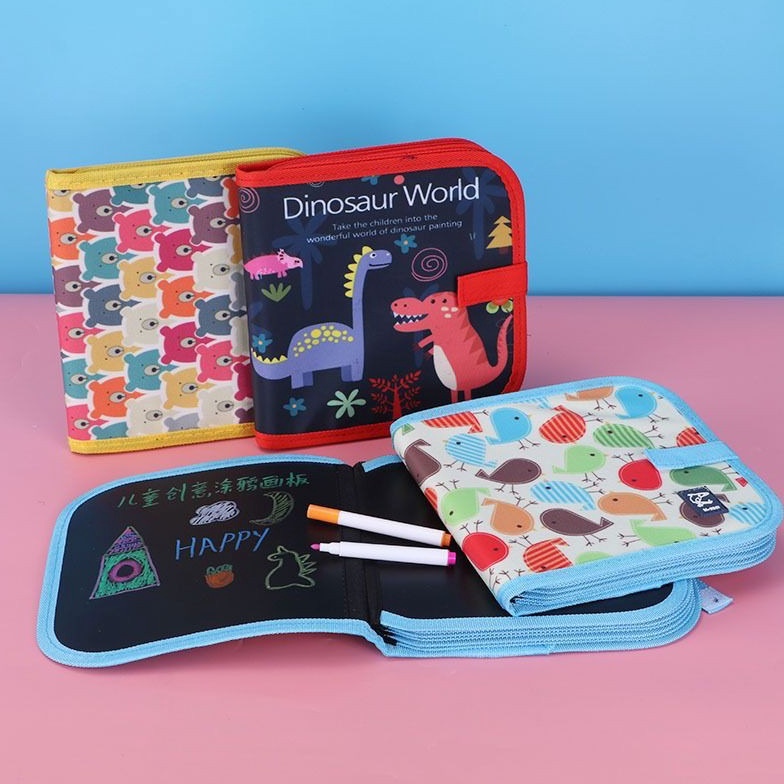 

KODE G39A Mainan Edukasi Anak Magic Drawing Book Portable Buku Gambar anak Portable bisa dihapus Free Spidol