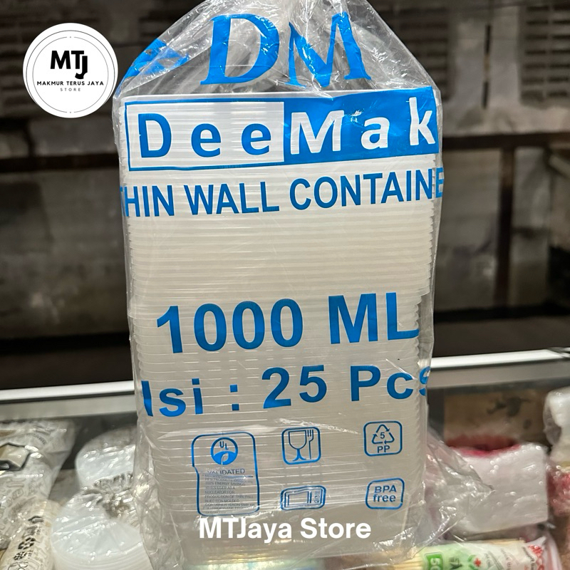 thinwall kotak makan plastik bekel 1000ml nasi box