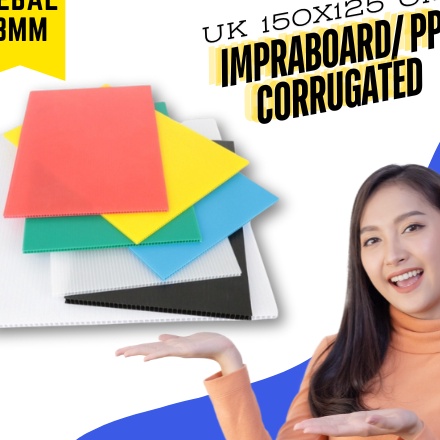 

KP8 Impraboard PP Corrugated Infraboard Tebal 3mm Ukuran 15x125cm