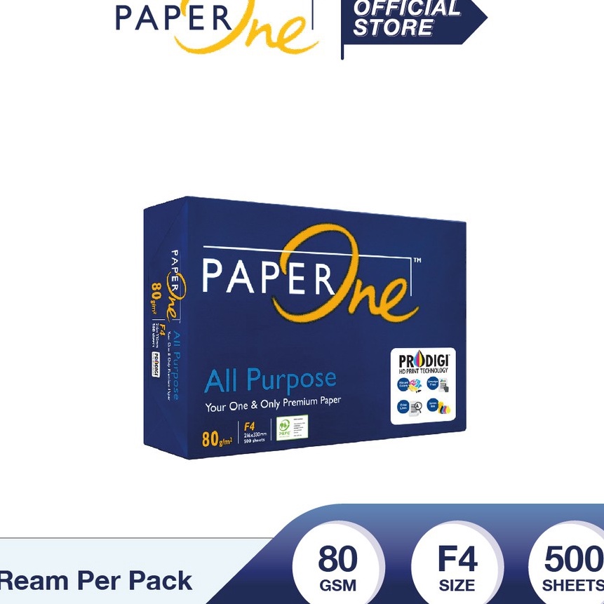 

Pilihan PaperOne Kes F4 8gr All Puose 1 Rim lembar Kes HVS F4 Kes Fotocopy