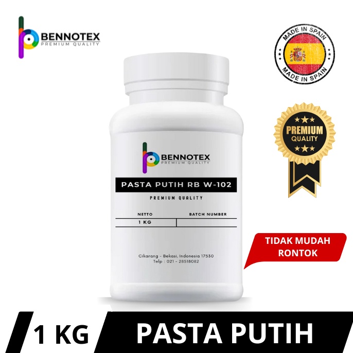 

KODE H14J PASTA PUTIH SABLON RUBBER PREMIUM W12 CATTINTA SABLON 1 KG
