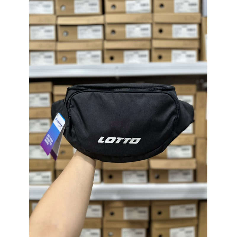 TAS LOTTO BISCO BLACK SLING BAG lOTWB230920B TAS SELEMPANG LOTTO WAIST BAG 100% ORIGINAL LOTTO