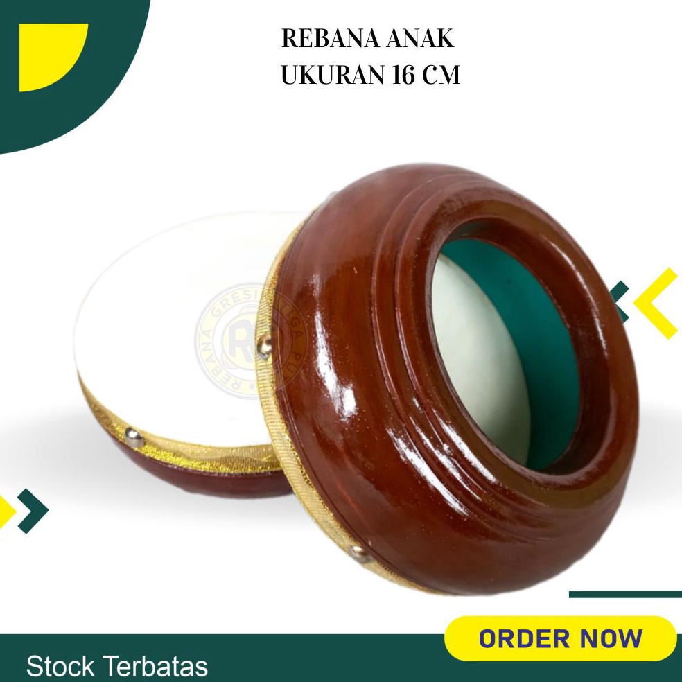 Ready Hari Ini Rebana mainan rebana kotek kecil rebana kayu mangga ukuran 16 cm dan 18 cm rebana ana