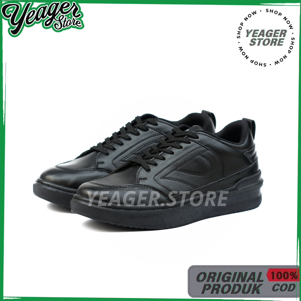 YEAGER - Calman Full Black Series - Sepatu Casual Sneakers Pria