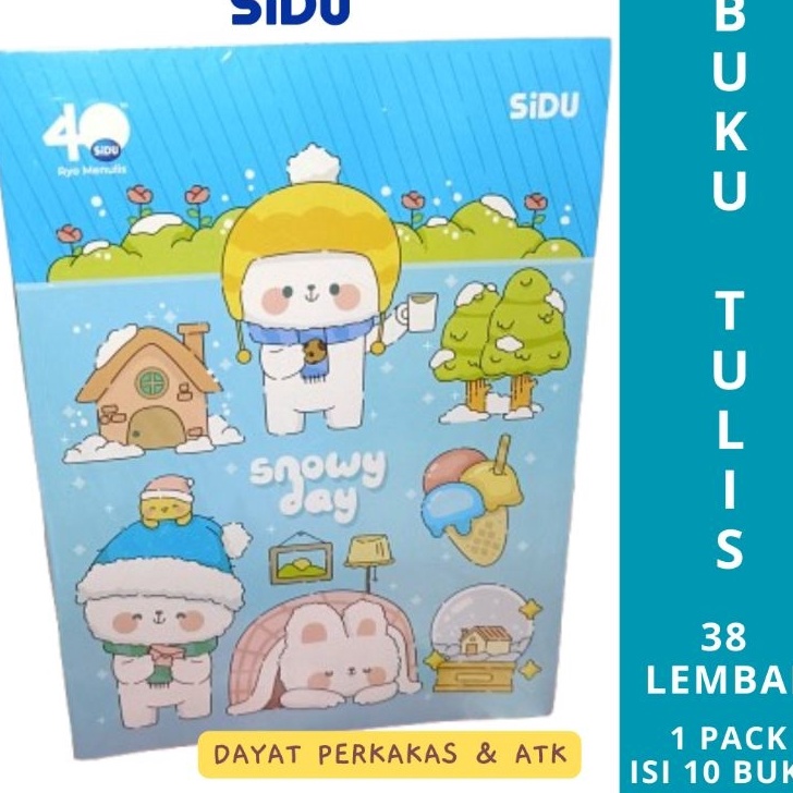 

Hemat SIDU BUKU TULIS 38 LEMBAR 1 PACK ISI 1 BUKU