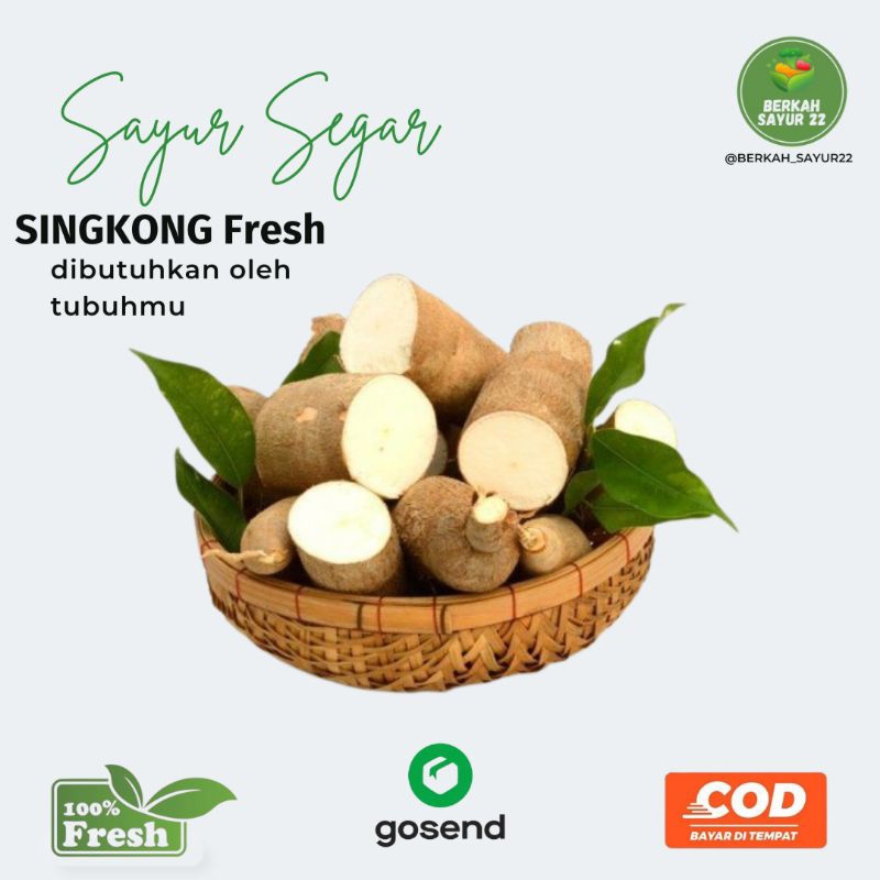 

BERKAH_SAYUR22 Singkong Segar 1kg