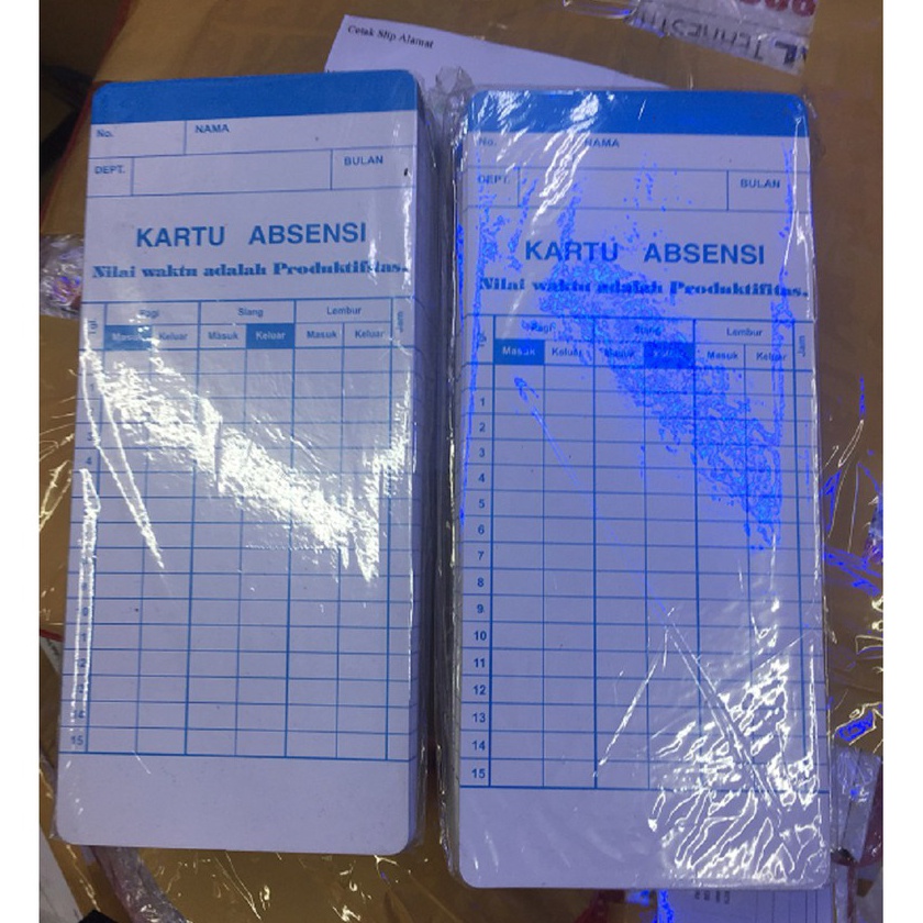 

Extra Set Kartu Absensi 1 Pcs