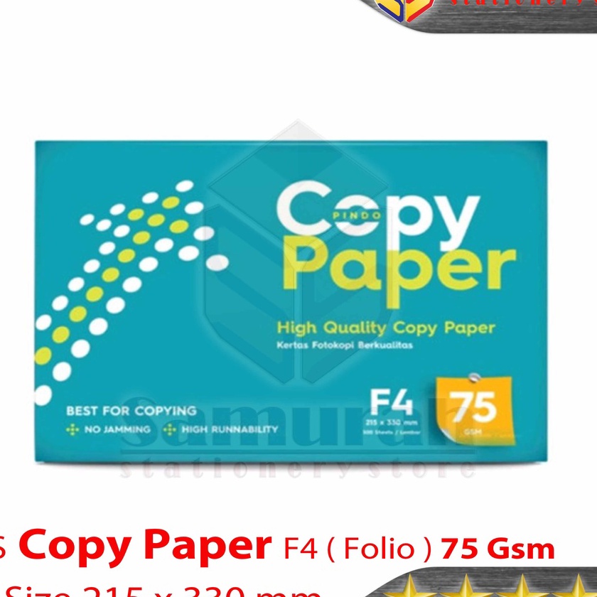 

KF7 Kes HVS Copy Paper Folio F4 75 Gsm isi lembar 1 Rim HVS CopyPaper F4 75 Gram Kes Print HVS Putih F4 75gsm
