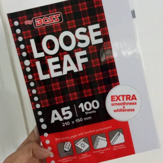 

Boom Isi binder A5 2ring Putih Polos