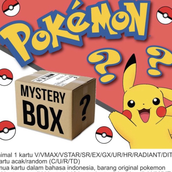 NEW PRODUCT Mystery box pokemon kartu tcg indonesia murah vstar vmax sr hr ur gx
