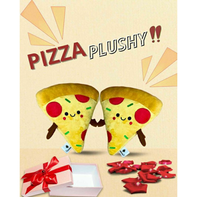 Exclusive Pizza Plushy / Boneka Pizza Limited Stock / Kado / Hadiah Lucu / Labubu