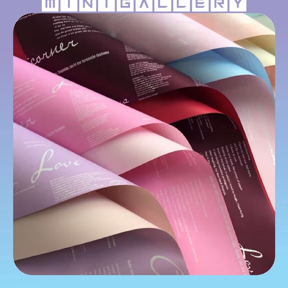 

First Sale 2 Lembar Flower Wrapping Cellophane Paper Bi Color Dua Warna Korean Kertas Buket Bunga KB625