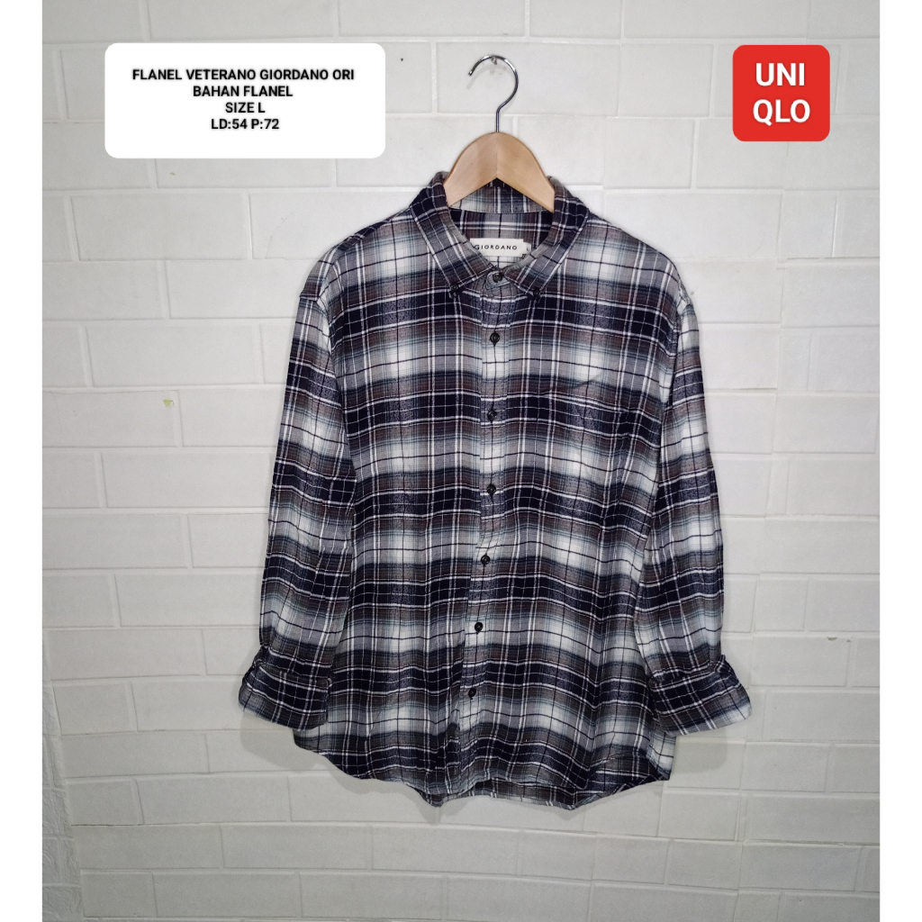 KEMEJA FLANEL VETERANO GIORDANO ORI SIZE L