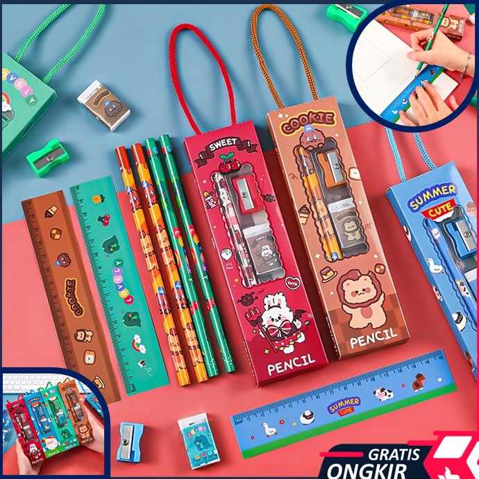 

Terbaik Gratis Ongkir S5689 Stationery Set 5 In 1 Set Alat Tulis Sekolah 5 in 1 Karakter Lucu 5Pcs Set Alat Tulis Pensil Motif Kartun Lucu