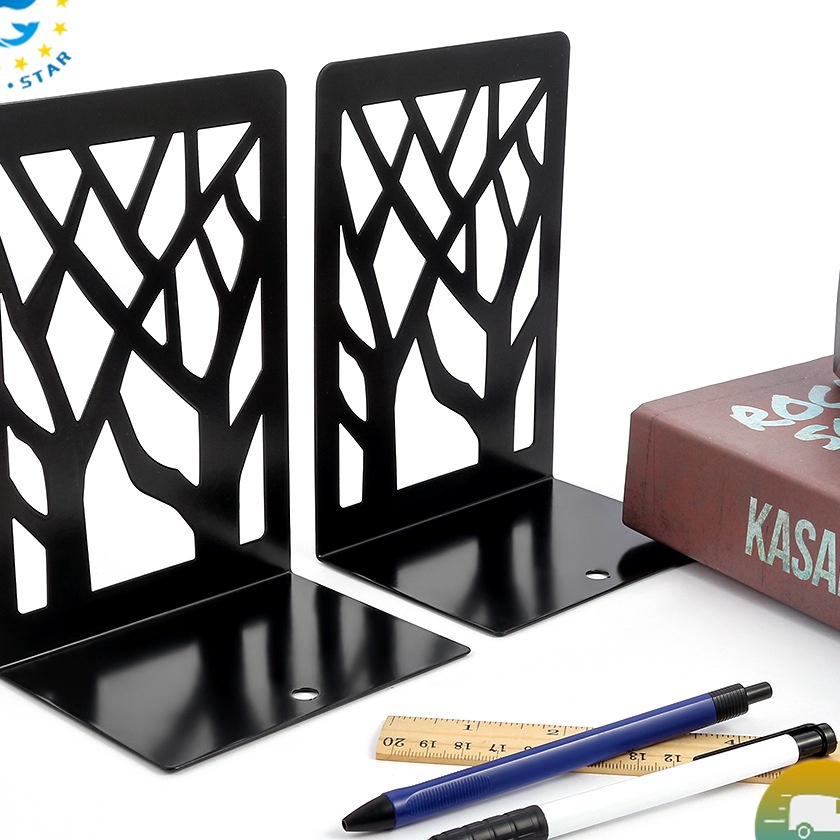 

KI3 1 PasangPenyangga Buku BesiStand BookPembatas Buku BesiMetal Bookstand