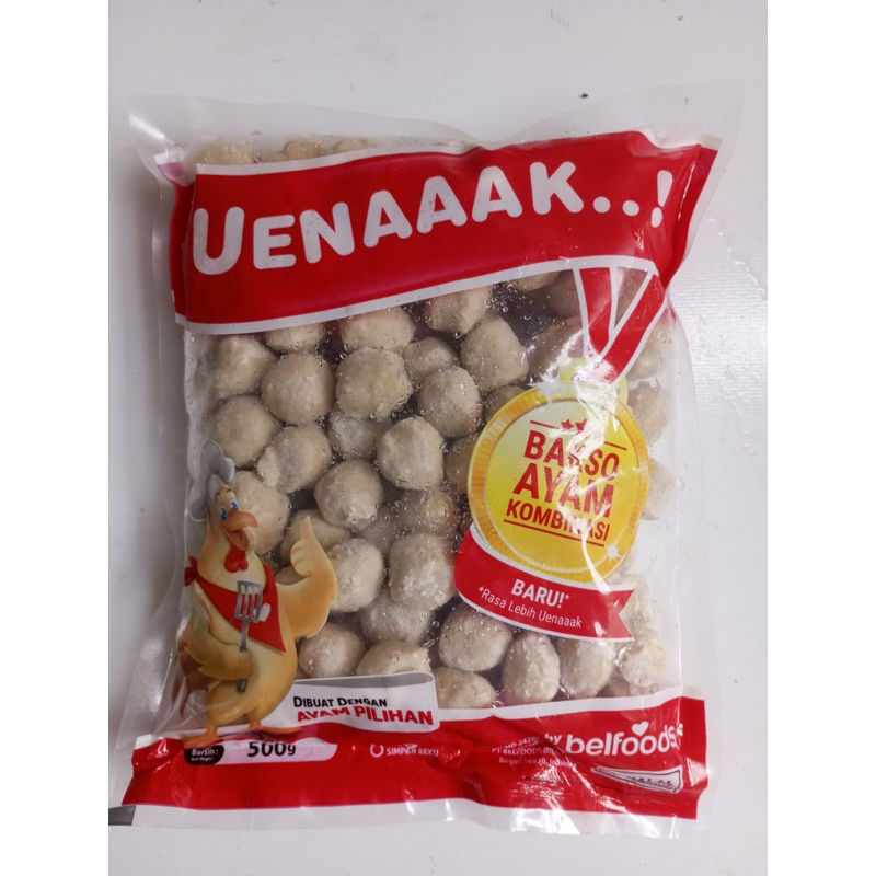 

Bakso Ayam / Bakso Ayam Belfoods / Belfood/ Bakso Uenak / Bakso kerikil / Bakso ayam 500g