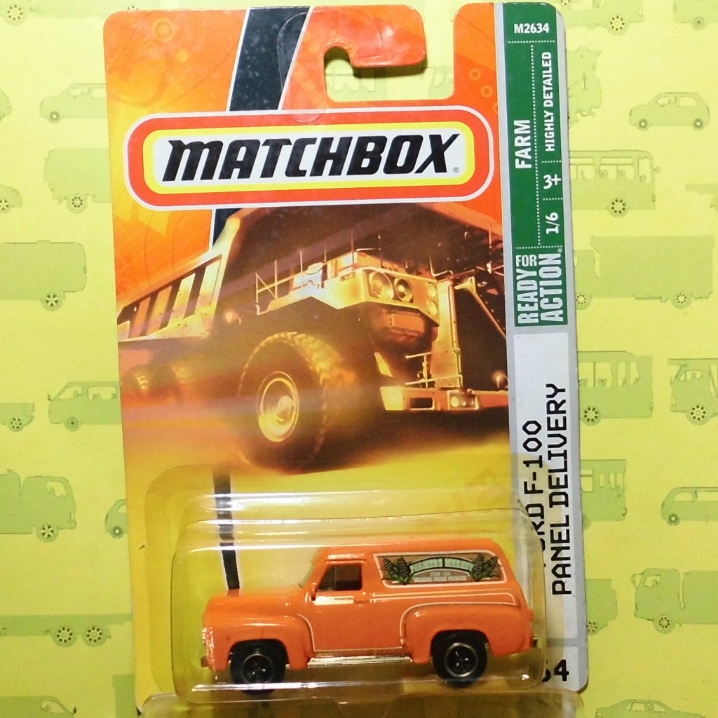 MATCHBOX 2007 Ford F-100 Panel Delivery Orange Farmers Market