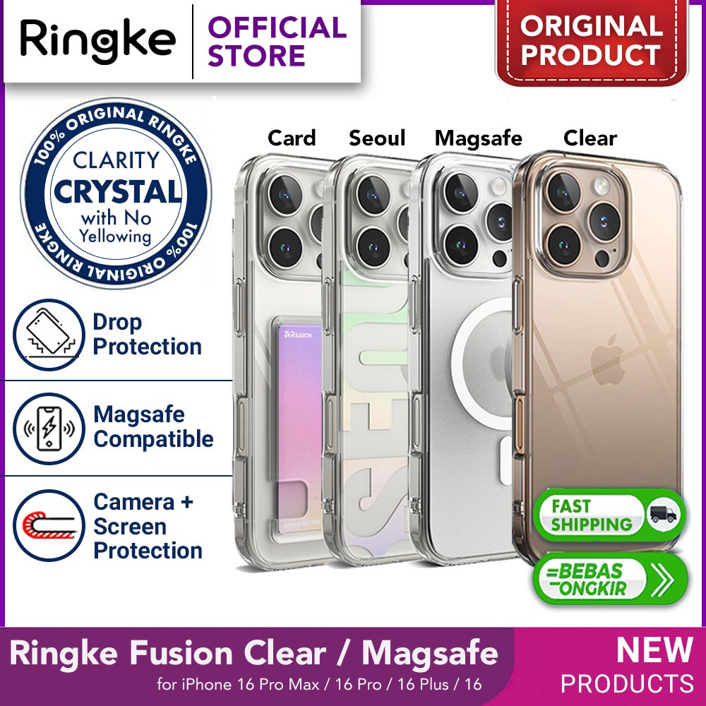 Ringke Fusion Magnetic Case iPhone 17 Pro Max / 17 Air / 16 Pro Max / 16 Plus - Clear Magsafe