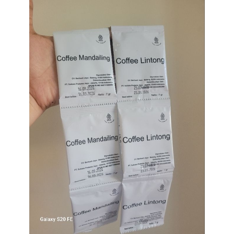 

coffe lintong/coffe mandaling isi 5 sachet per sachet berat 7 gram