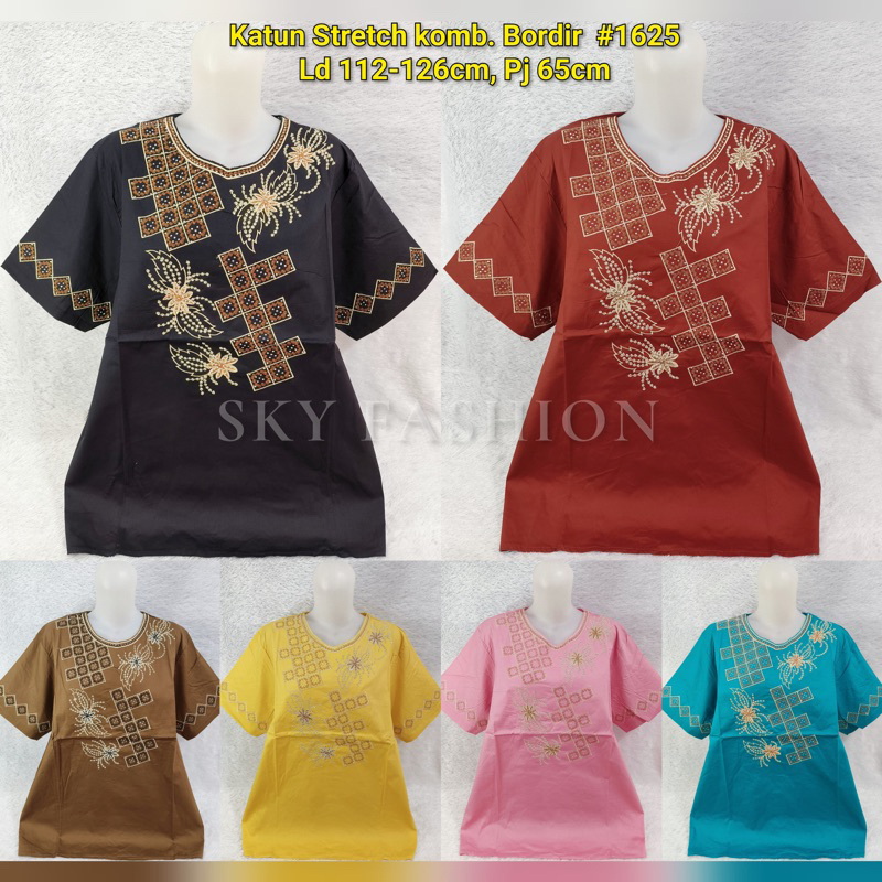 BLOUSE KATUN BORDIR IMPORT/ ATASAN JUMBO KATUN BORDIR IMPORT