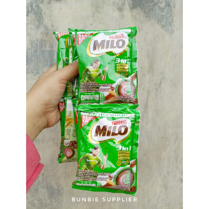 

Nestle Milo 3 In 1 Isi 10 Sachet x 34gr (RENCENG) / Minuman Serbuk Cokelat