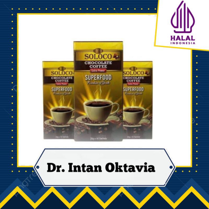 

Kopi Soloco Coffee Rasa Chocolate Asli Original 1Dus Isi 10Sachet