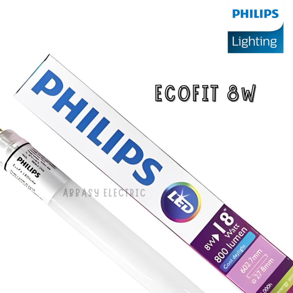 T8 led philips 8w / Lampu Ecofit TL 8w / Ecofit led tube 600mm