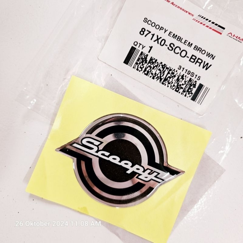 Emblem Scoopy . 871X0-SC0-BRW