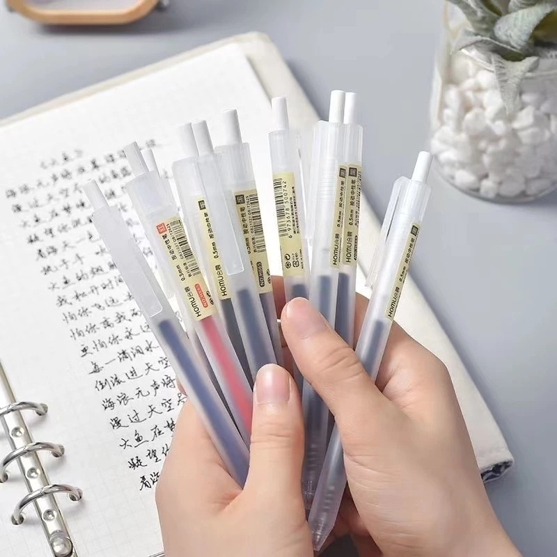 

Pulpen mekanik 0,5mm Pulpen Gel Transparan Hitam Biru Merah Bolpoin Mekanik Gel Alat Tulis Sekolah Kantor