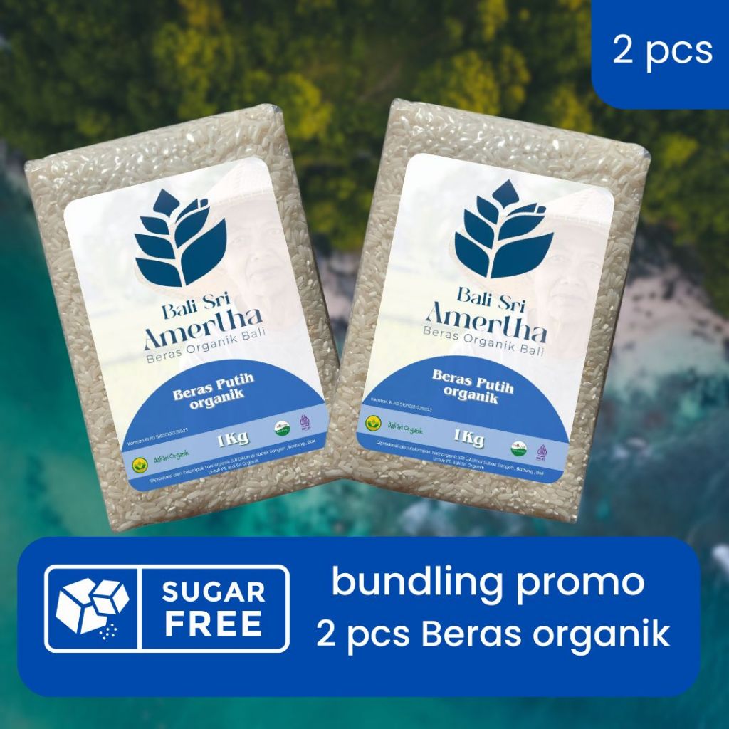 

beras putih organik bersertifikat ( Organic Rice ) Promo Bundling 2kg