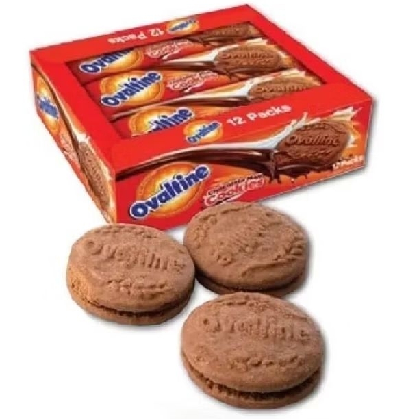 

(BOX) OVALTINE Chocolate Malt Cookies 288gr Isi 12Pcs