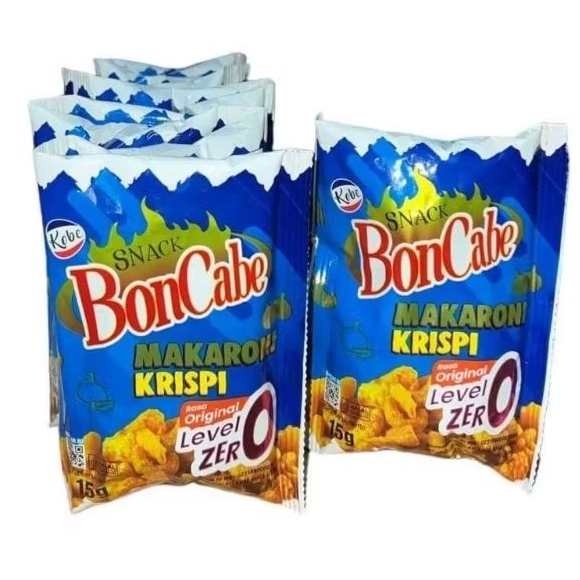 

(RENCENG) Makaroni Krispi BON CABE Level 0 Snack 15gr Isi 10Pcs