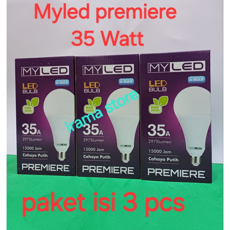 LAMPU LED 35W  MY LED BULB PREMIER  / Lampu myled premiere 35 Watt / Paket isi 3Pcs