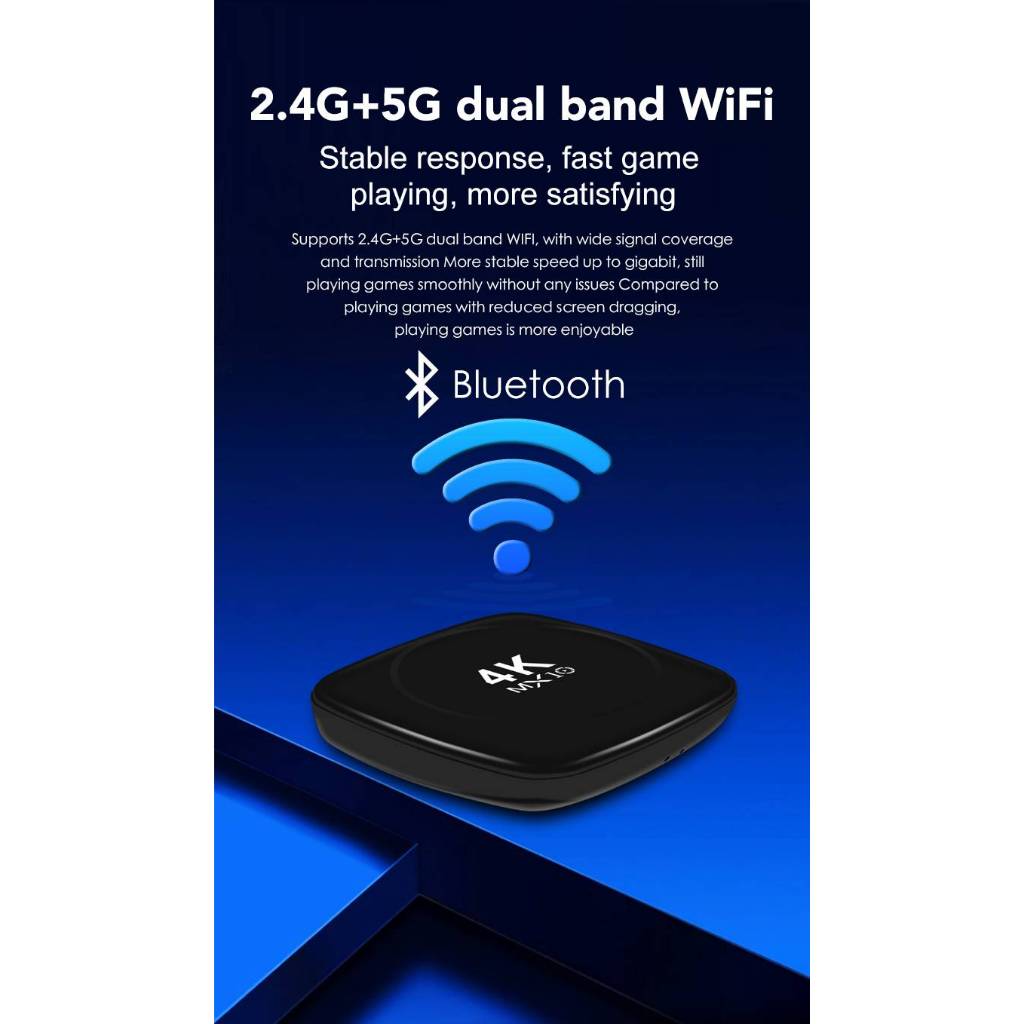 Big Promo Mx10 Box 4K Android Tv Box Full Channel Siaran Tv Lokal + Luar Negeri Wifi Bluetooth Smart