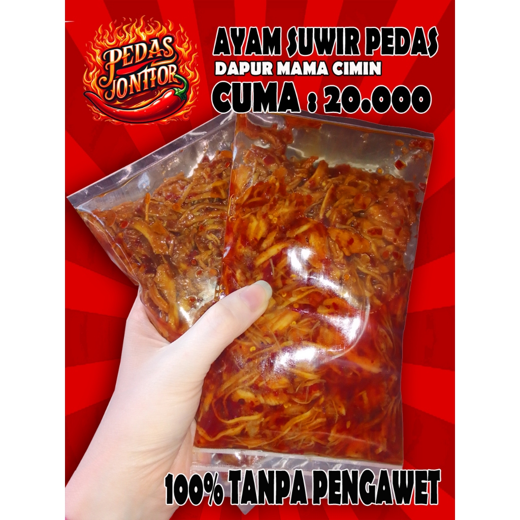 

dapur mama cimin oseng ayam suwir pedas mercon 150g