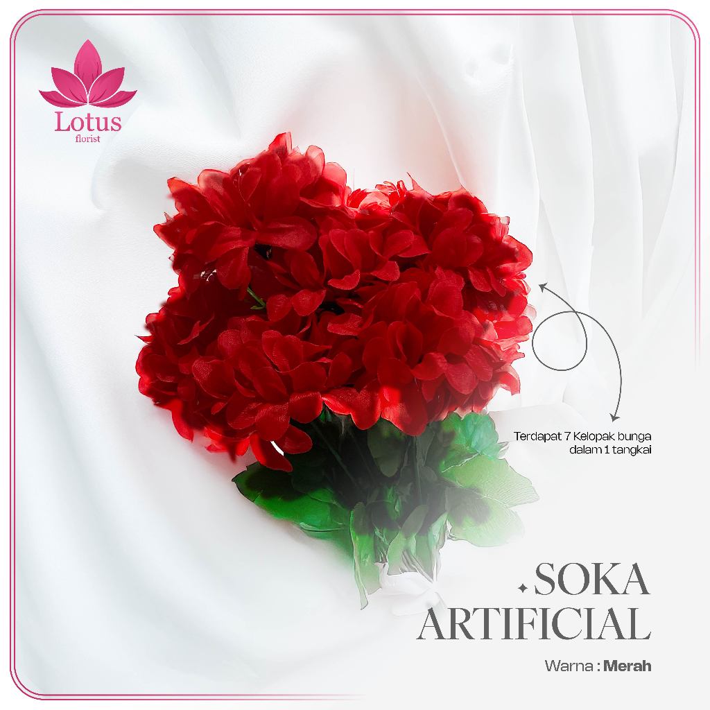 Bunga Artificial - Bunga Soka - Kode : Soka x 6