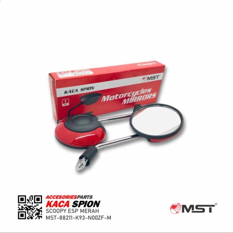 spion scoopy warna merah mst kaca spion scoopy MERAH