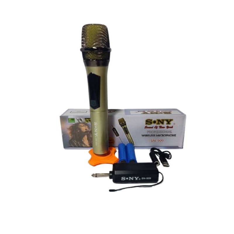 S.NY Microphone Wireless SN_909 Singgle New Edition Mic karaoke Mix tanpa kabel