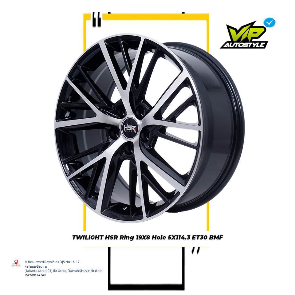 HSR TWILIGHT R19 - Velg Mobil Camry, Terios, Rush, MG, Reborn Ring 19 - HSR Jakarta