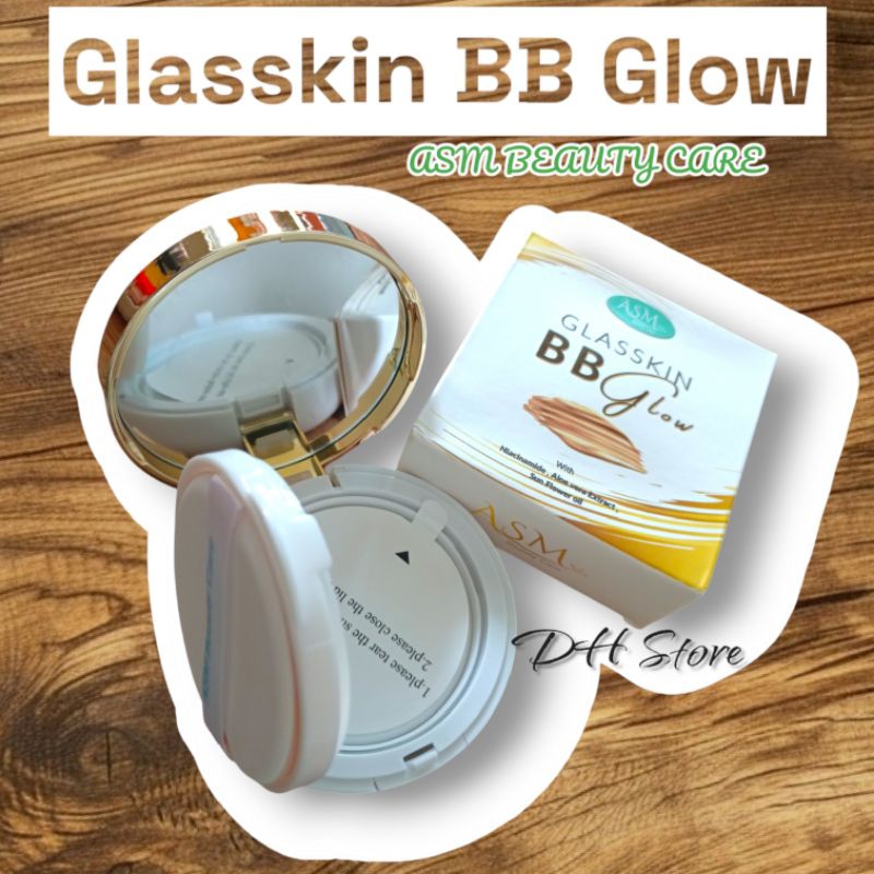 Glasskin BB Glow ASM BEAUTY, BB Cushion,BedakCair, SPF 30PA+++,Bedak Glowing