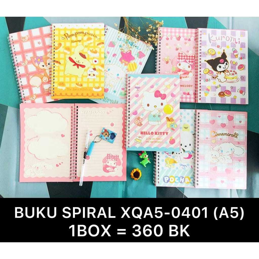 

Buku Tulis Book Diary Spiral A5 Fancy Sanrio Kertas Berwarna Full Colour 0401