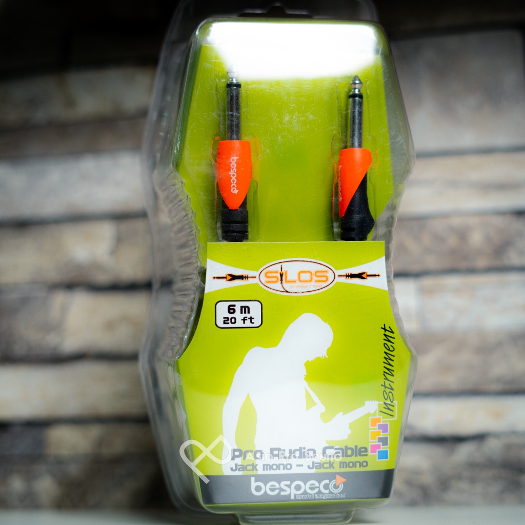 Bespeco SLJJ600 / SLJJ 600 / SLJJ-600 Jack Mono Instrument Cable 6 Meter
